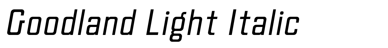 Goodland Light Italic